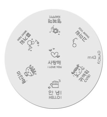 Konad Placa De Diseños Kim43