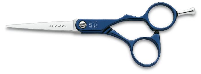 3 Claveles Tijera Aluminio Azul Acero Hrc56 Filo Suave 5.5 Pulgadas Ref. 12605