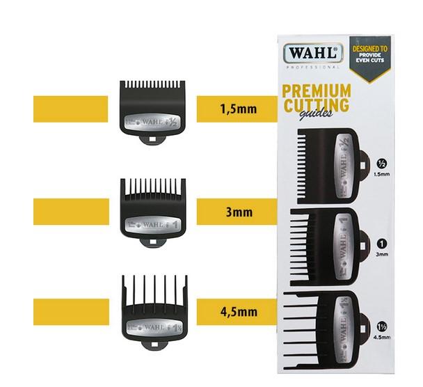 Wahl Peine Recalce Pack Premiun Medios 1,5 Mm,3 Mm,4.5 Mm Ref. 03354-5001