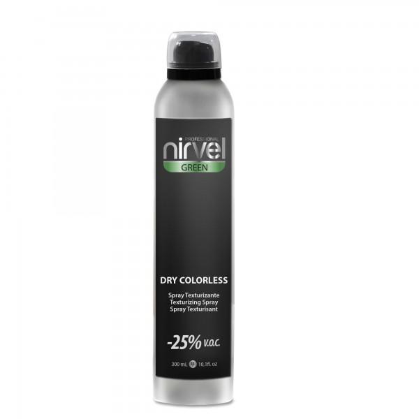 Nirvel Green Spray Texturizante Dry Colorless 300 Ml. Ref. 6641