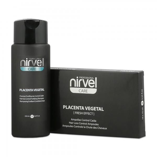 Nirvel Care Placenta Vegetal Ampollas Y Champu Fresh Effect 10x10ml Ref. 8036