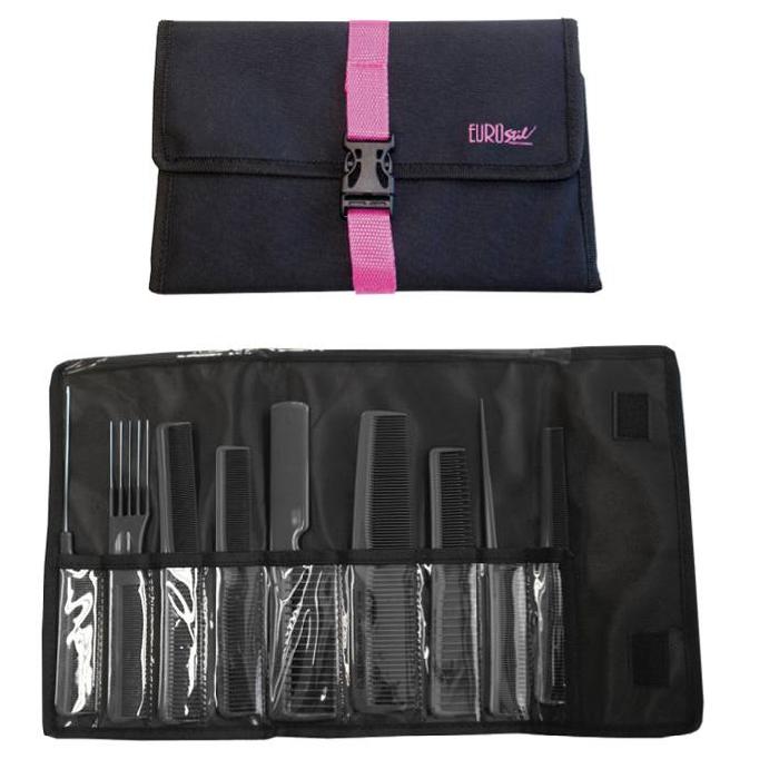 Eurostil Set 9 Peines Profesional Negro Ref. 03928