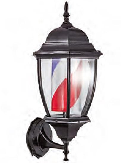 Eurostil Farol Poste Barbero Con Luz 49 Ctm X 24 Ctm Multicolor Negro Ref. 04745