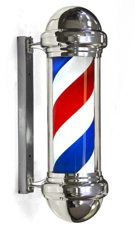 Eurostil Polo Poste Barbero Con Luz Giratorio 61 Cm X 23 Cm Multicolor Cromado Ref. 04946