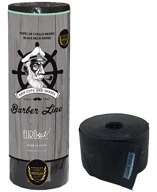 Barber Line Rollo Papel Cuello Premium Negro Packs 5 Unds. Ref. 06596