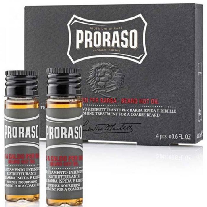 Proraso - Amarilla- Amaderada Aceite Caliente Barba 4x17 Ml Ref. 400790