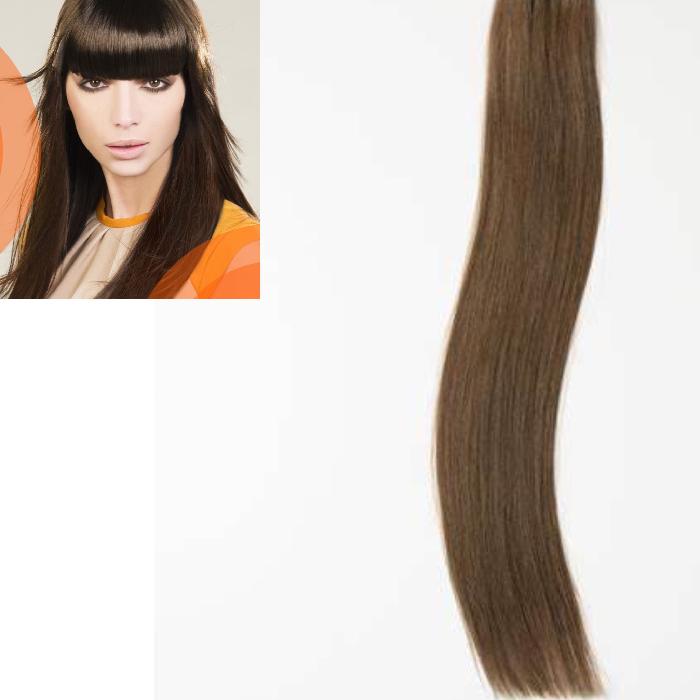Extensiones Adhesivas Cabello Natural Remy 45 Cm 12 Tiras - 005 Castaño Claro - Play Extensions