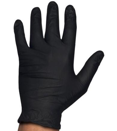 Rubberex Guantes Nitrilo Touch 100 Unids Pro Black Sin Polvo 5.0grs Talla 3 L Ref: 514